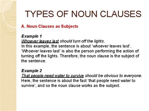 NOUN CLAUSE WHAT IS A NOUN Definitions of