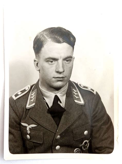 Portrait Photograph Of A Feldwebel Pilot Of The German Luftwaffe In