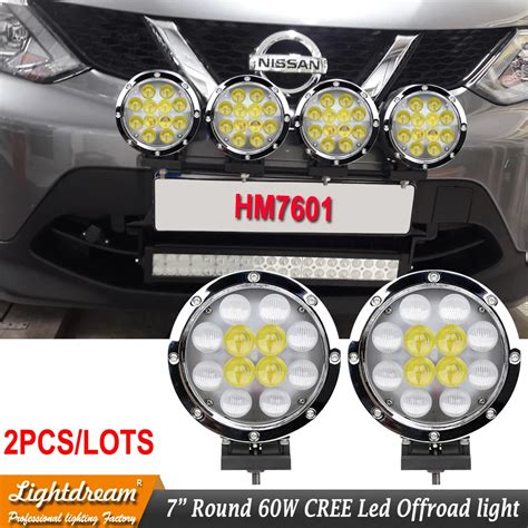 X Led Work Lights Car Round Led Driving Lights W Led Spotlights