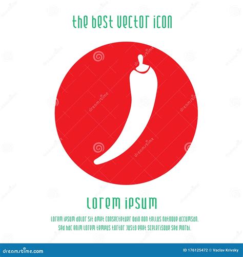Chilli Pepper Vector Icon Hot Symbol Stock Vector Illustration Of Eating Food