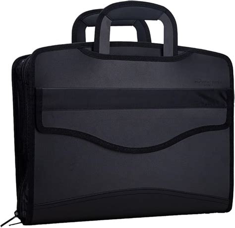 A4 Document File Business Briefcase Bag Portable Black Filing Folder