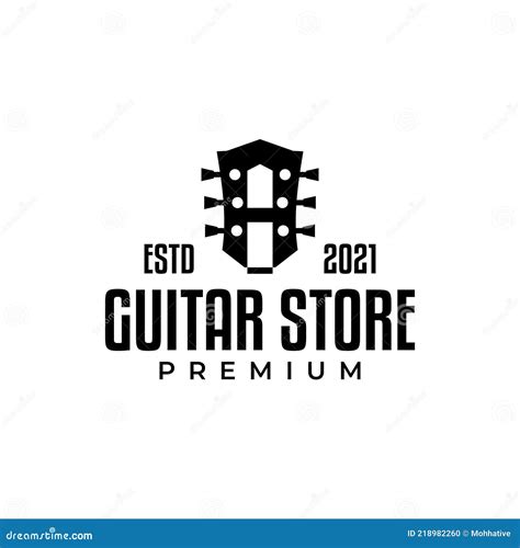 Guitars Headstock Vector Electric Neck Abstract Icon Guitar Head