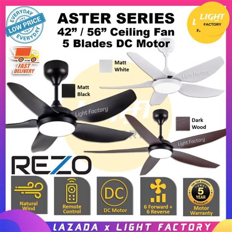 Rezo Aster Colour Led Light Dc Ceiling Fan Speed Remote