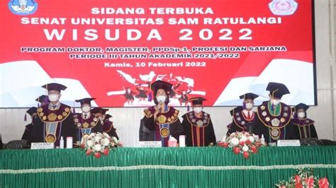 Rektor Unsrat Pimpin Sidang Senat Terbuka Wisuda Mahasiswa Kanal