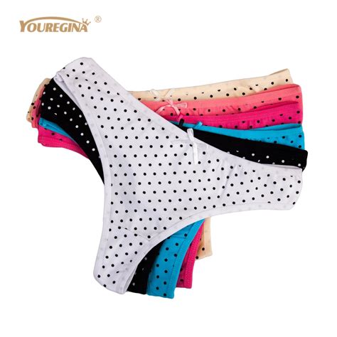 Youregina Sexy Polka Dot Cute G String Cotton Tanga Women Bikini