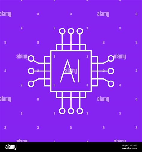 Artificial Intelligence And Machine Learning Line Icon Stock Photo Alamy