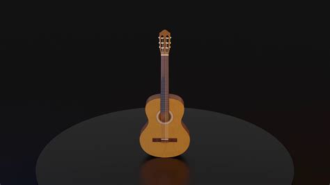 Acoustic Guitar 3d Model Youtube