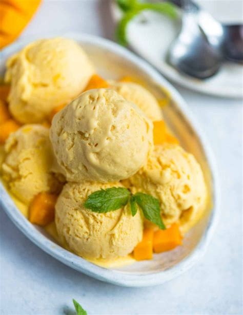 Mango Ice Cream Recipe The Flavours Of Kitchen