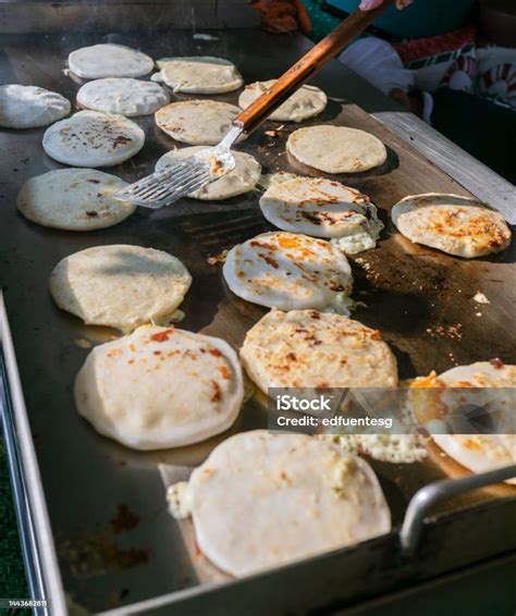 Salvadoran Pupusas Stock Photo - Download Image Now - Camel Colored ...