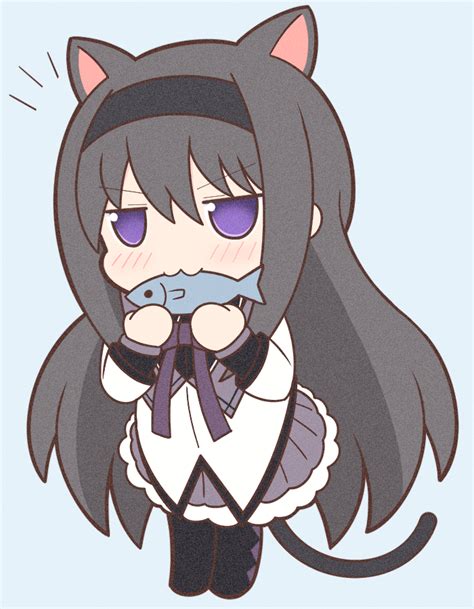 The Big Imageboard Tbib 1girl 3 Akemi Homura Animal Ears Argyle