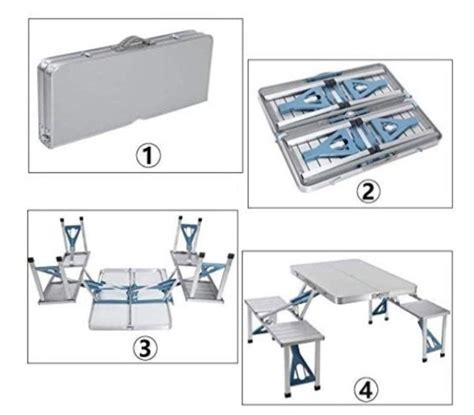 Lengkapedia Jual Meja Kursi Lipat Piknik Aluminium Portable Koper