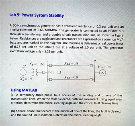 Lab Power System Stability A Hz Synchronous Generator Has A