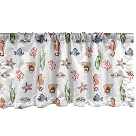 Sea Life Window Valance Pack Of Colorful Various Sea Creatures And