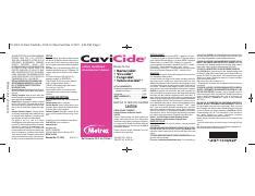 Cavicide Product Label Insructions Pdf 70 3124 15 24oz CaviCide 3124