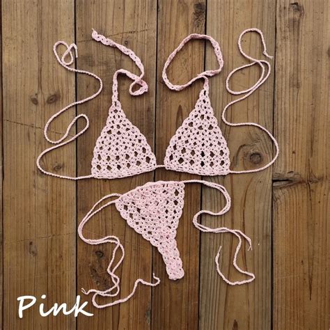 Handmade Crochet Bikini Set Bikini Crochet Sexy Swimwear Crochet