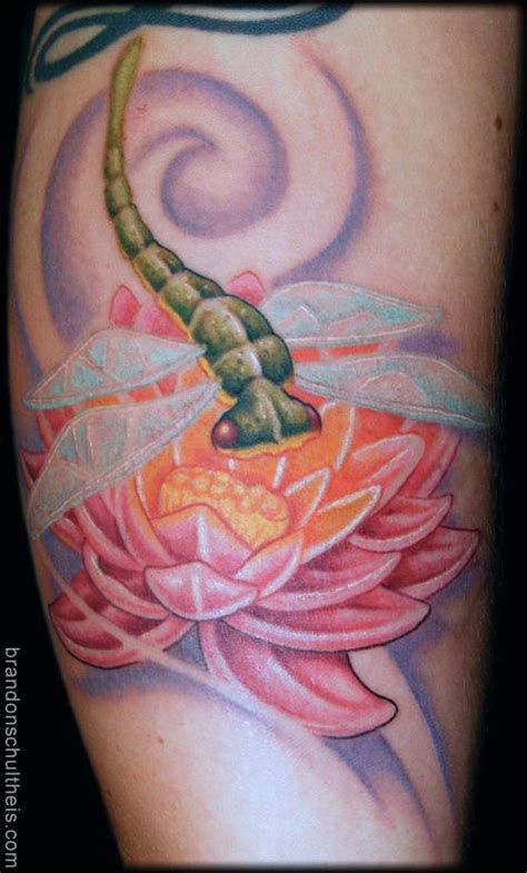 Top More Than 69 Dragonfly And Lotus Flower Tattoo Best In Cdgdbentre