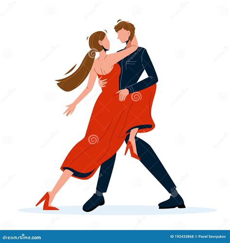 Tango Dance Dancing Couple Man And Woman Vector Stock Vector