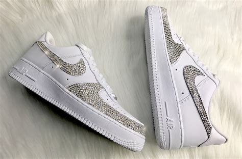 Swarovski Nike Air Force Para Hombre Con Swarovski Crystals Etsy Espa A