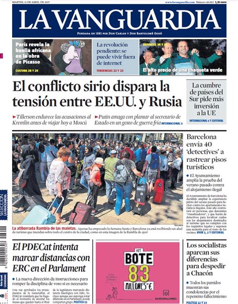 Las Portadas De Los Periódicos De Hoy Martes 11 De Abril De 2017