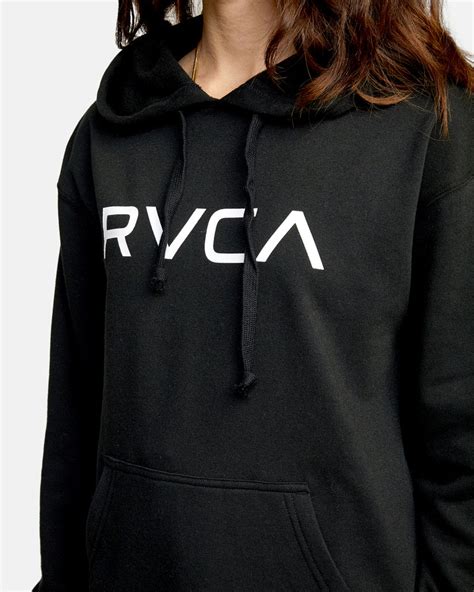 Big Rvca Hoodie Black Rvca