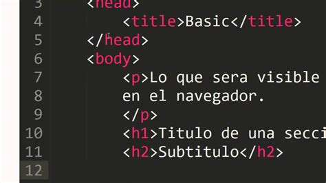 Aprende Html Partes Basicas De Una Pagina Web Youtube