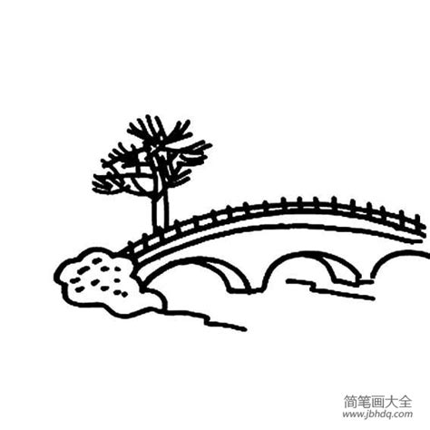 小桥的简笔画图片建筑简笔画 简笔画大全