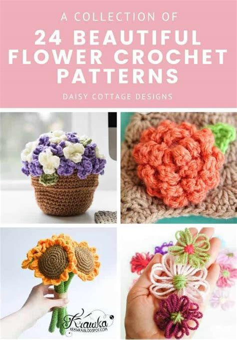 28 Free Flower Crochet Patterns - Daisy Cottage Designs