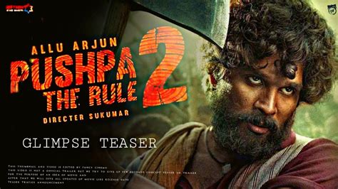 Pushpa Trailer Teaser Out Now Youtube