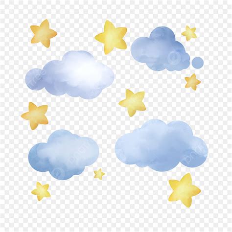 Night Sky Clipart Transparent PNG Hd Watercolor Clouds Night Sky