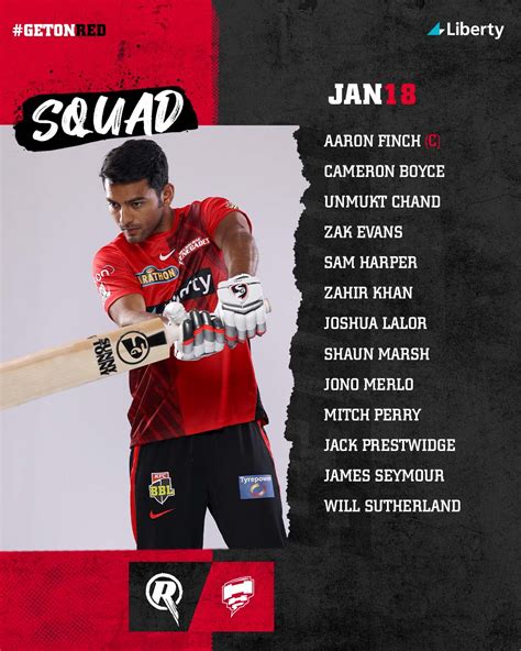 Melbourne Renegades on Twitter: "4️⃣ changes to our squad for our clash ...