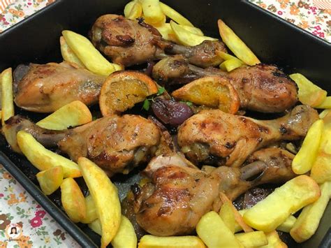 POLLO ALL ARANCIA AL FORNO Secondo Piatto Ricetta Con Fusi O Cosce