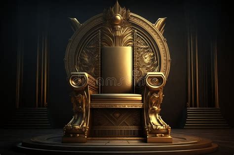 Golden Throne Front View Model Golden Royal Throne For The King