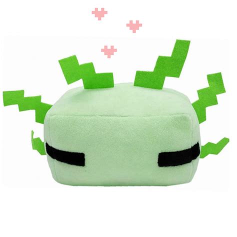 Мягкая игрушка "Пиксельный Аксолотль" Minecraft Pixel Axolotl салатовый ...