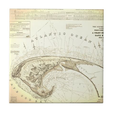 Vintage Provincetown Cape Cod Map Tile | Zazzle.com