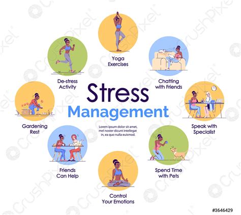 Stress Management Vectorial Infographic Template Active Lifestyle