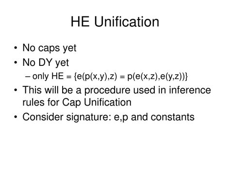 Ppt Cap Unification Application To Protocol Security Modulo