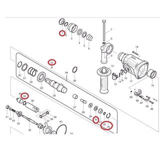 Kit Reparo Martelete Makita Hr Original Cor Padr O Op O Padr O