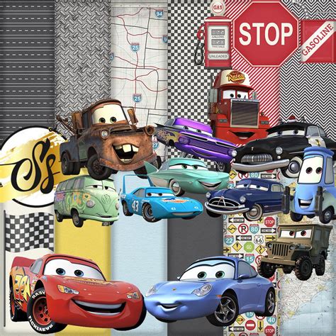 Cars Clipart Cars Movie Clipart Cars PNG Cars Movie | Etsy