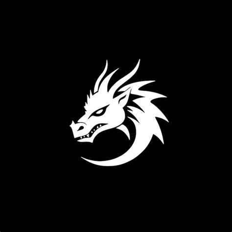 Premium Vector Dragon Black And White Isolated Icon Vector Illustration