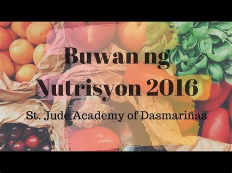 Buwan Ng Nutrisyon YouTube