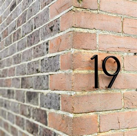 Black Floating House Numbers Black Metal House Numbers Etsy Uk