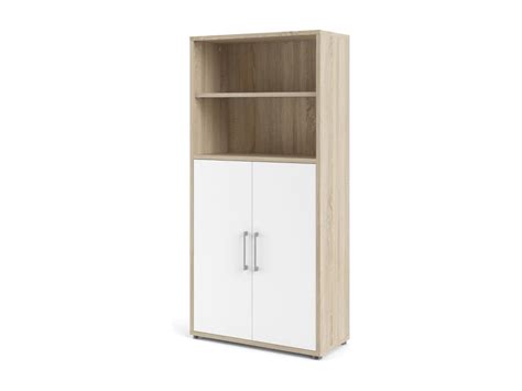 Prisme Armoire De Bureau 2 Espaces De Rangement Et 2 Portes Finition