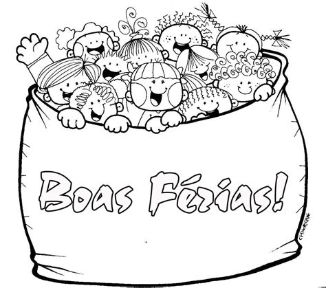 Férias Escolares Desenho De Boas Ferias Para Colorir