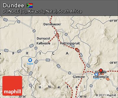 Free Shaded Relief Map of Dundee