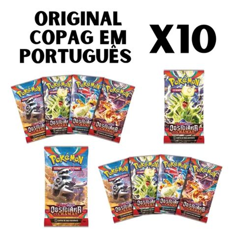 Kit Cartas Pok Mon Booster C Packs Obsidiana Em Chamas Frete Gr Tis