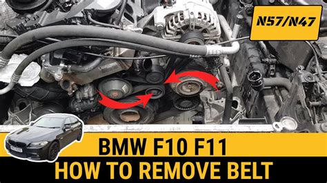 How To Remove Auxiliary Belt Bmw N57 N47 530d 520d F10 F11 Alternator Belt Removal 330d Belt