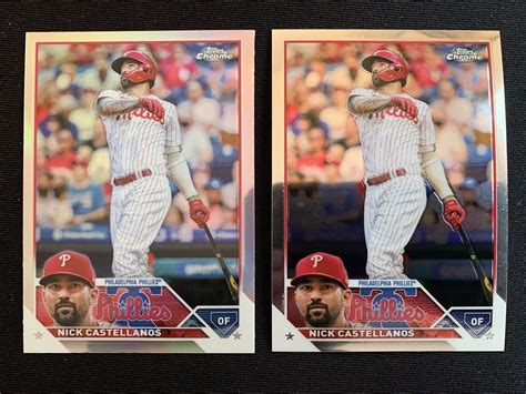 Topps Chrome Nick Castellanos Refractor Base Phillies Card