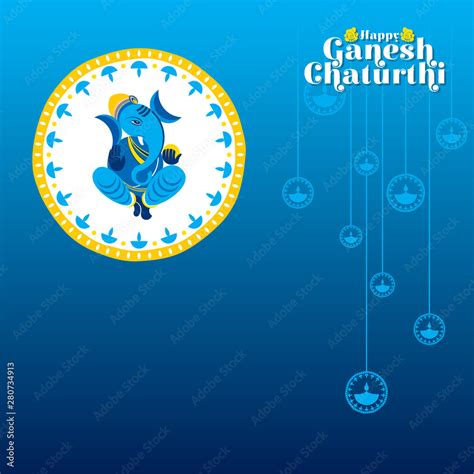 creative ganesh chaturthi festival poster design Stock Vector | Adobe Stock