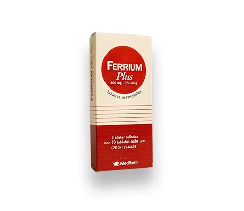 Hierroacido Folico Ferrium Plus 30 Tabletas Medifarm Suplemento