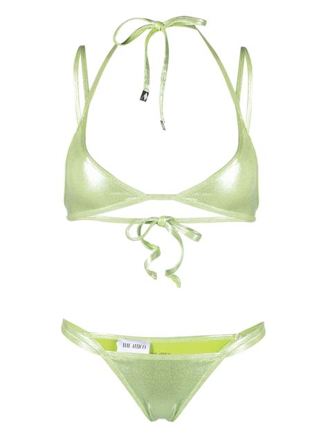 The Attico Metallic Triangle Cup Bikini Eraldo US